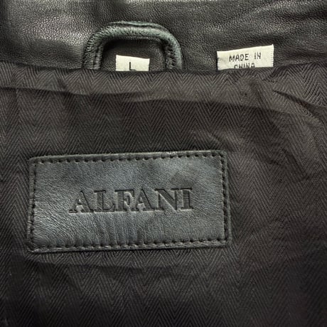 1990's-2000's Black Leather Double Zipper Coat