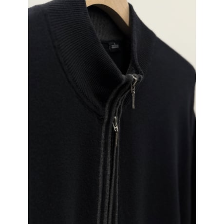 2000's〜 "claiborne" Double Zipper Cotton Knit Sweater