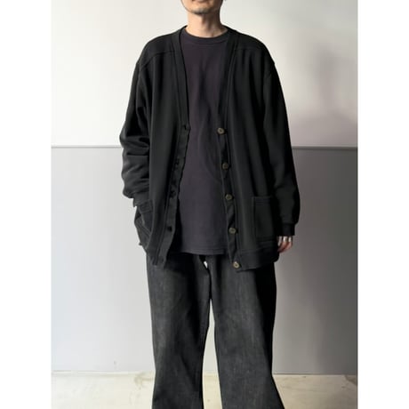1990's Black color sweat cardigan