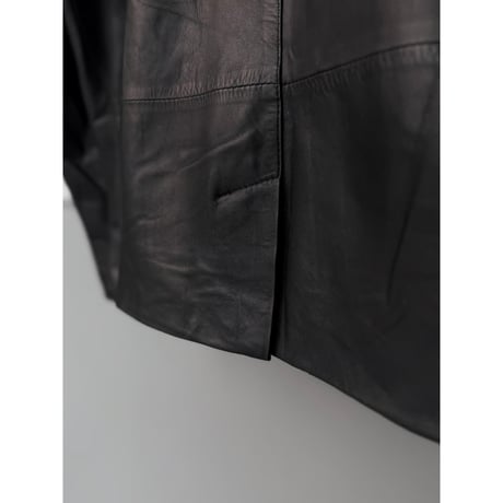 1990's Lamb leather 2way collar relaxing jacket