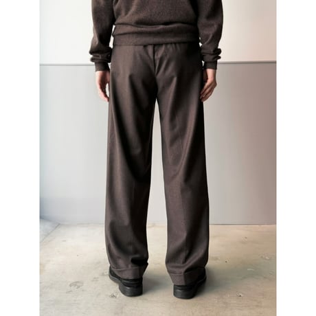 2000's "ZIGNONE" ITALY MADE Cashmere blend 2tuck slacks pants