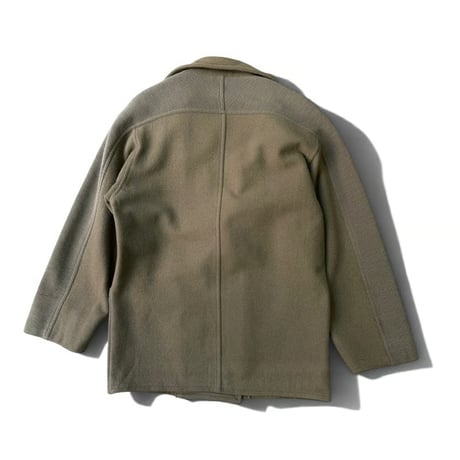 〜1990's Wool × Ribbed Jersey Switching Fabric Design Loop Collar Jacket