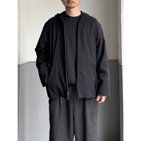 1990's Twill weave hooded jacket with unique flap pocket