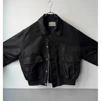 1990's Wide & Short Silhouette nylon shell padding jacket