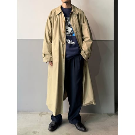 1990's "Polo by Ralph Lauren" One Panel Sleeve Cotton Long Coat