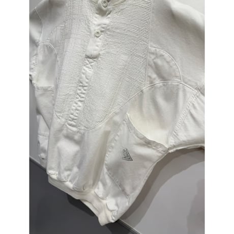 1980's Switching Fabric design pullover shirt with pocket