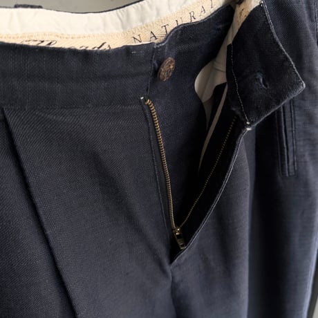 1990's Ramie × Cotton 2tuck slacks pants