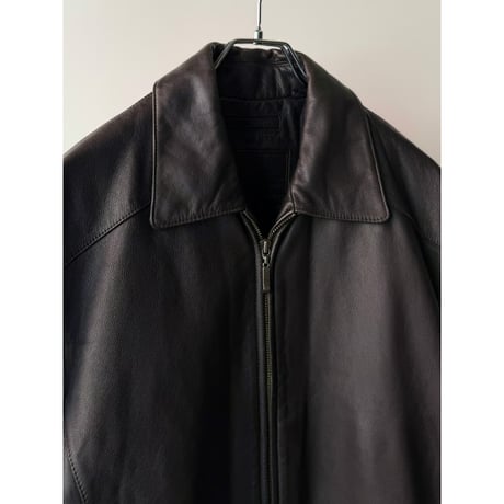 1990's-2000's Brown Color Leather Drizzler Jacket