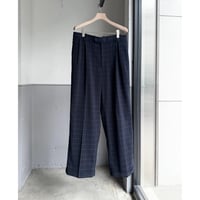 〜2000's "Franco Vessi" Windowpane pattern Inverted pleats slacks pants