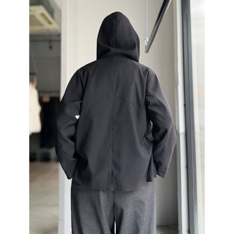 1990's Twill weave hooded jacket with unique flap pocket