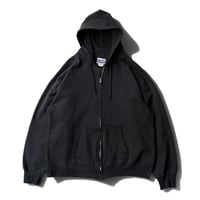 2000's "Hanes Ultimate Cotton" Black Color Full-Zip Hoodie