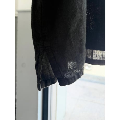 1990's-2000's USA MADE Linen fabric pullover short sleeve shirt
