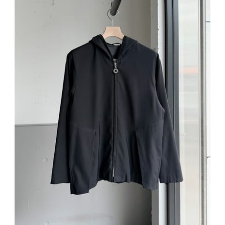 1990's Twill weave hooded jacket with unique flap pocket