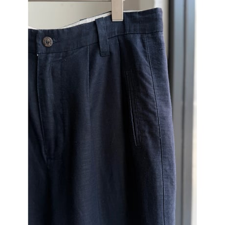 1990's Ramie × Cotton 2tuck slacks pants