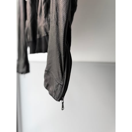 2000's Perforated Leather double zipper jacket