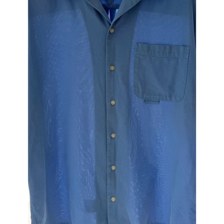 2000's "TOMMY HILFIGER" Panama weave open collar short sleeve shirt