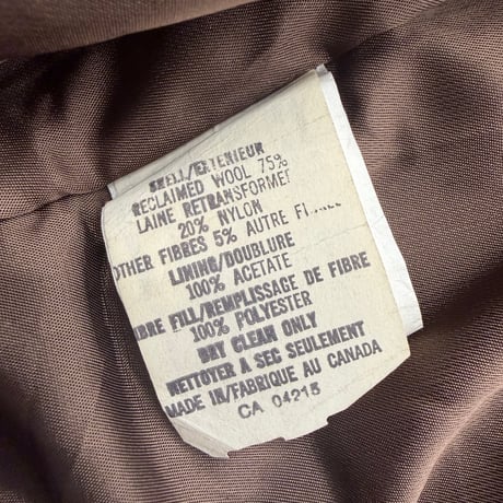 1980's-1990's "TEMPO EUROPA by LONDON FOG" CANADA MADE Leather switching design wool blend jacket