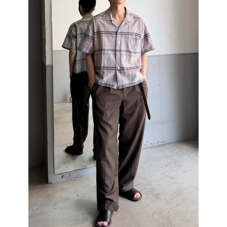~1960's "INDIA MADRAS" Shirt-Jac Style wide & short silhouette S/S shirt