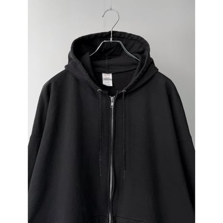 2000's〜 "Hanes Ultimate Cotton" Black Color Full-Zip Hoodie