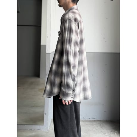 "POLO RALPH LAUREN" Ombre plaid pettern cotton western shirt