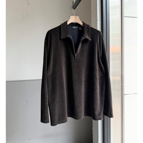 1990's "claiborne" Cotton blend velour fabric pullover shirt