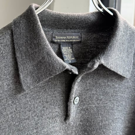 2000's "BANANA REPUBLIC" Italian Merino Wool Knit Shirt