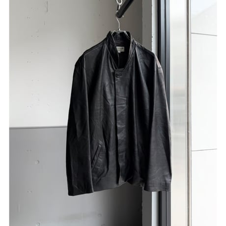 1990's Lamb leather 2way collar relaxing jacket