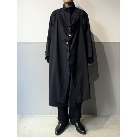 1980's-Early 1990's "Lauél" Cotton fabric overlapping long coat