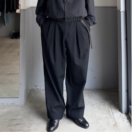 1990's "Le Château par J.C. Poitras" CANADA MADE Inverted pleats wide silhouette slacks pants