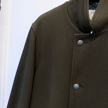 1990's "ARMANI JEANS" Wool blend four button padding jacket
