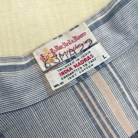 ~1960's "INDIA MADRAS" Shirt-Jac Style wide & short silhouette S/S shirt