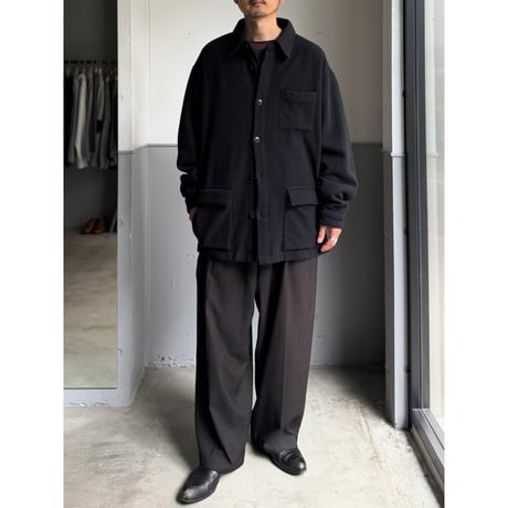 1990's "pierre cardin" Wool × Nylon Fabric 5pocket Relaxing Jacket