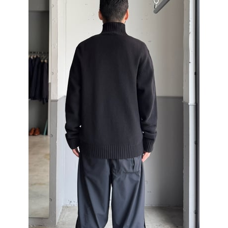 2000's "DKNY JEANS" Cashmere blend asymmetrical zipper knit sweater