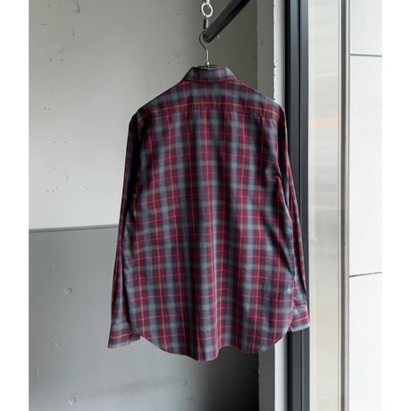 1980's-1990's "Christian Dior MONSIEUR" Plaid pattern long sleeve shirt