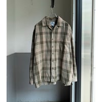 1990's Cotton flannel fabric open collar relaxing shirt