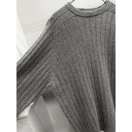 1990's-2000's Crew-necked Raglan Sleeve Cashmere Knit Sweater