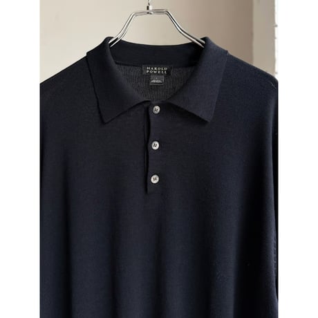 1990's "HAROLD POWELL" Silk / Cotton fabric knit pullover shirt