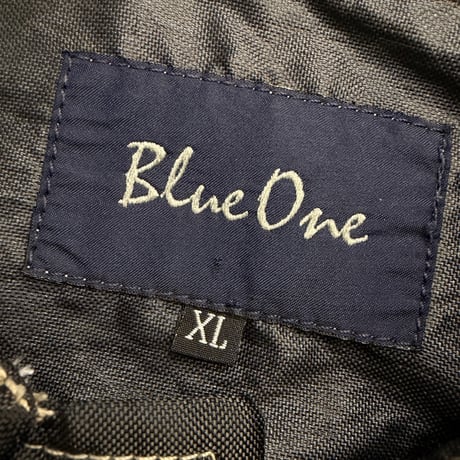 1990's-2000's Navy × Black iridescent color 4pocket trucker jacket