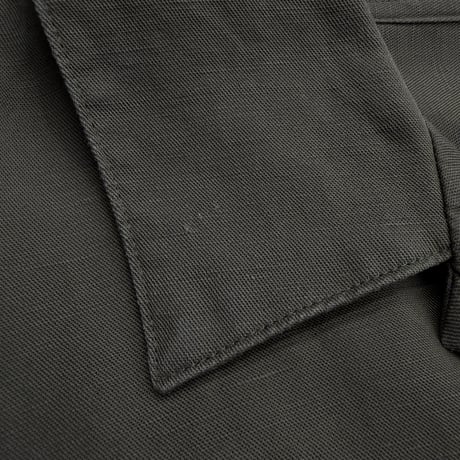 Linen / Lyocell fabric open collar shirt