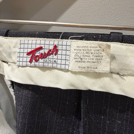 1980's USA MADE Gray × Pink color 2tuck slacks pants