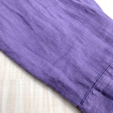 2000's〜 "THE OXFORD SHIRT CO." Purple fine linen fabric shirt
