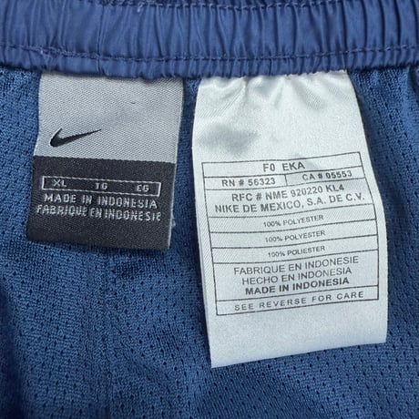 2000's "NIKE" Double-zipper design wide silhouette cropped pants