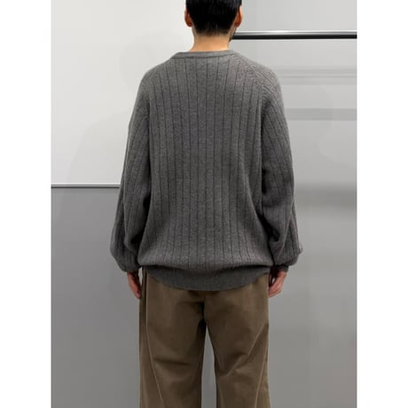 1990's-2000's Crew-necked Raglan Sleeve Cashmere Knit Sweater