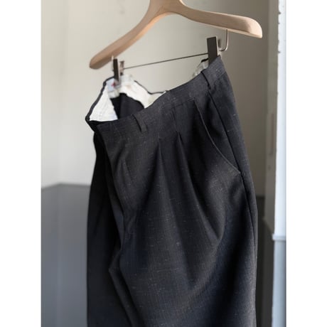 1980's USA MADE Gray × Pink color 2tuck slacks pants