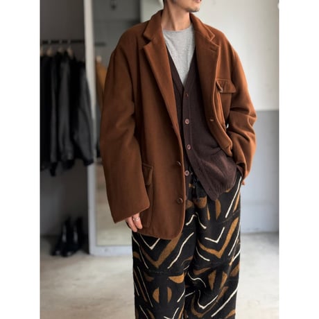1990's CANADA MADE Wool 2way collar & 3pocket tailored jacket