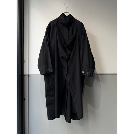 1980's-Early 1990's "Lauél" Cotton fabric overlapping long coat