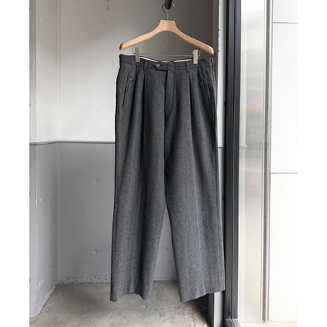 1980's-1990's ITALY MADE Wool Blend 2tuck Slacks Pants