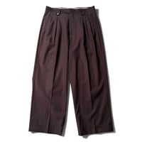 2000's ITALY wool fabric inverted pleats & wide silhouette slacks pants