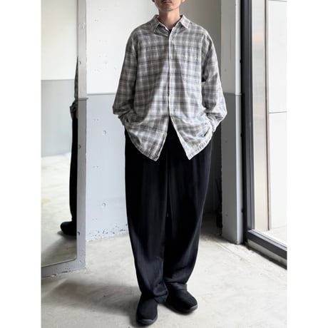 1990's Ombre praid patterned cotton shirt