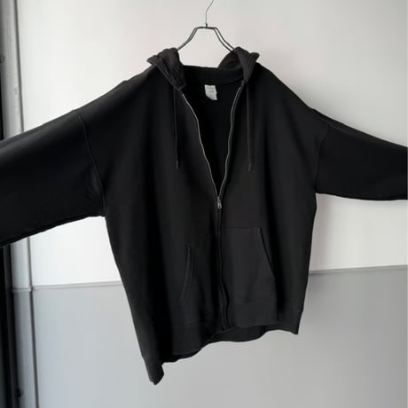 2000's〜 "Hanes Ultimate Cotton" Black Color Full-Zip Hoodie